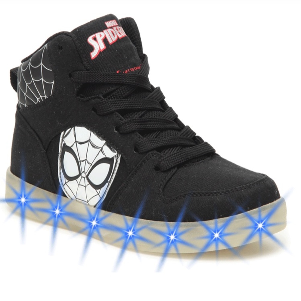 Boys Spiderman Light-Up High-Top Sneaker, Size 13